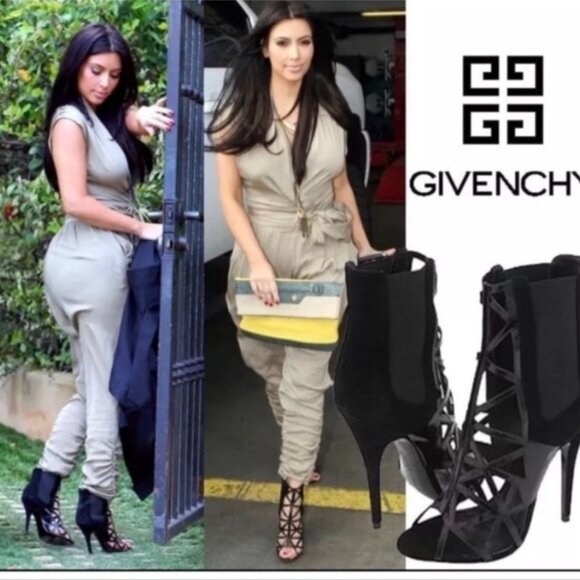 Givenchy Birdcage Cut Out Ankle Boots Burgundy Heels 38.1/5 - Picture 8 of 8